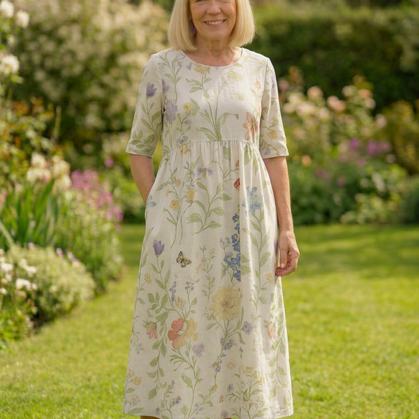Eliza | Relaxed Midi Dress - Effortless Elegance, Everyday Comfort White