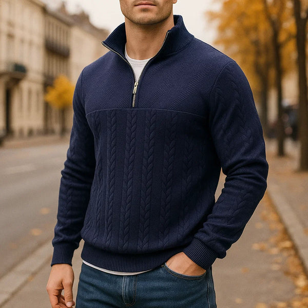 Henry | Sweat à col zippé premium