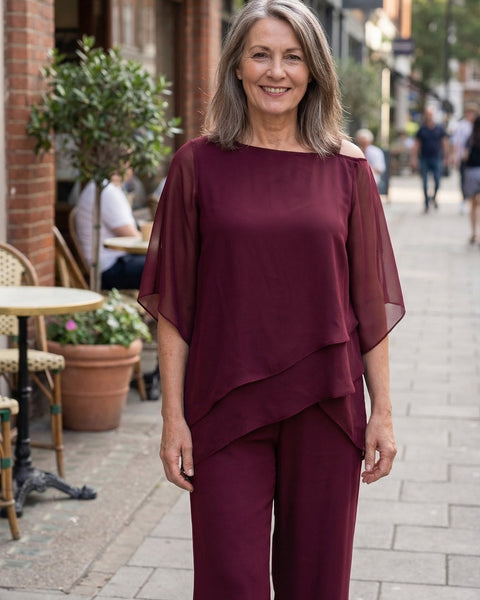 Valerie - Soft Drape Two-Piece Set – Effortless Polish, All-Day Comfort