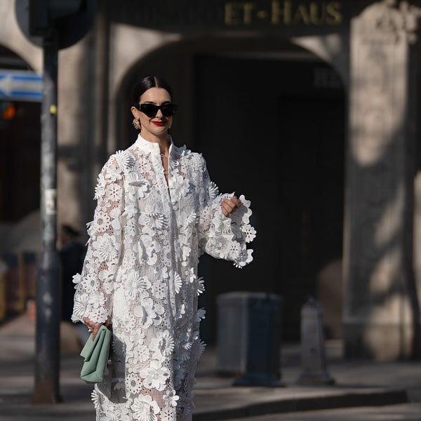 Estelle Dress in White Lace