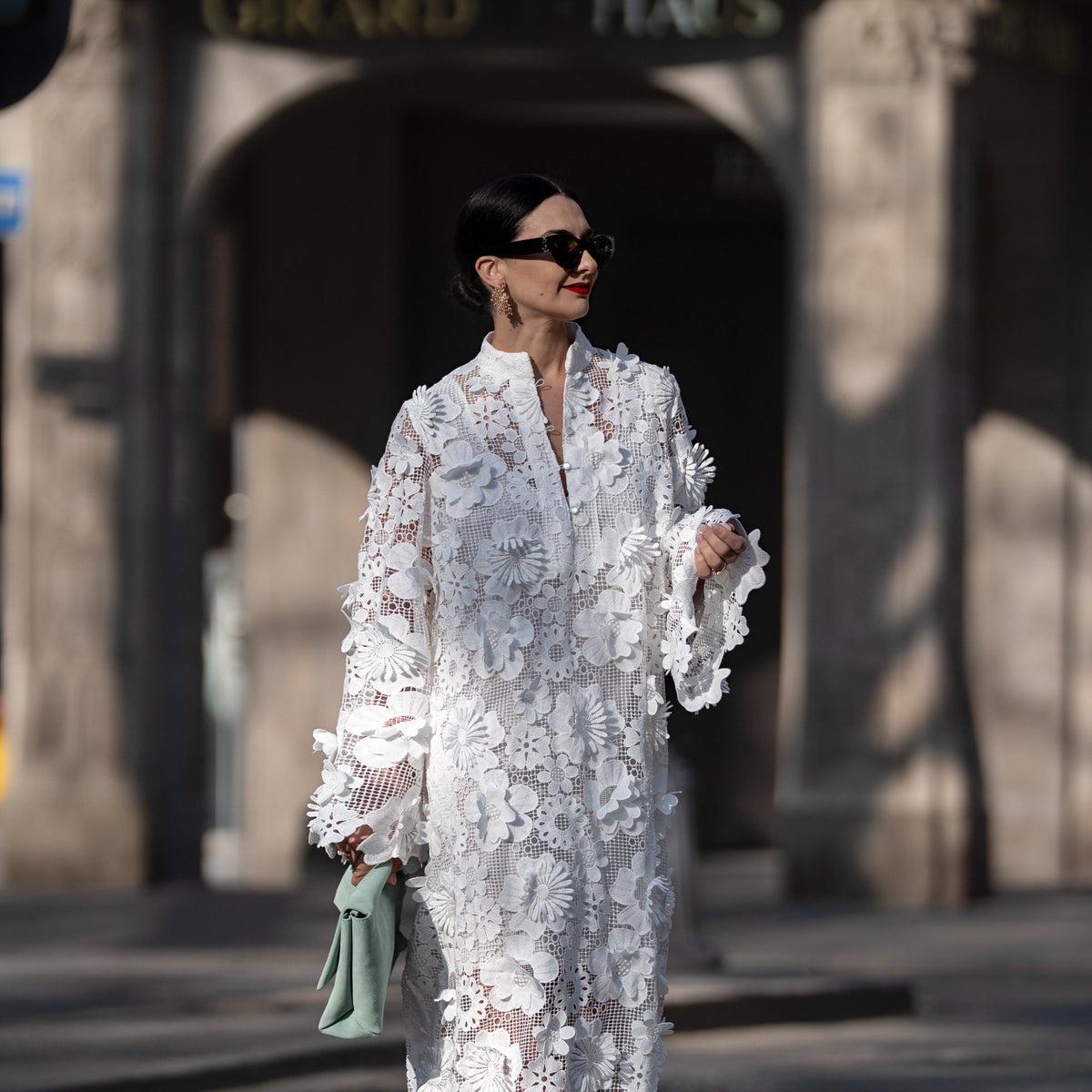 Estelle Dress in White Lace
