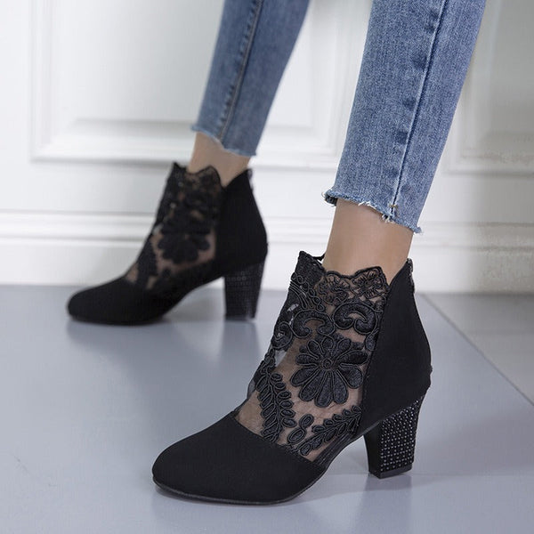 JOLIE™ - Bottes à Talons en Dentelle Chic