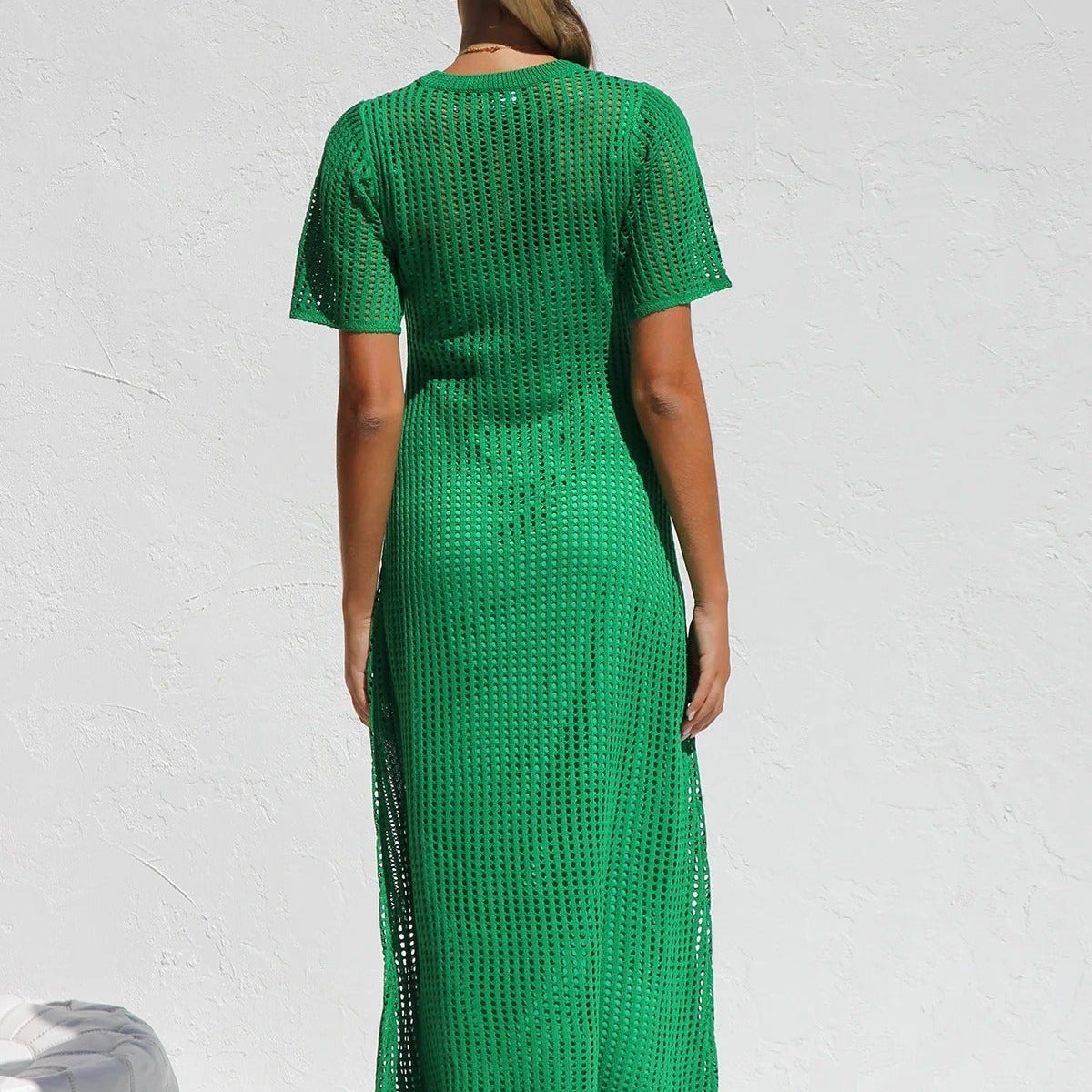 ESSENTIAL - Airlie Crochet Maxi Dress - Natural