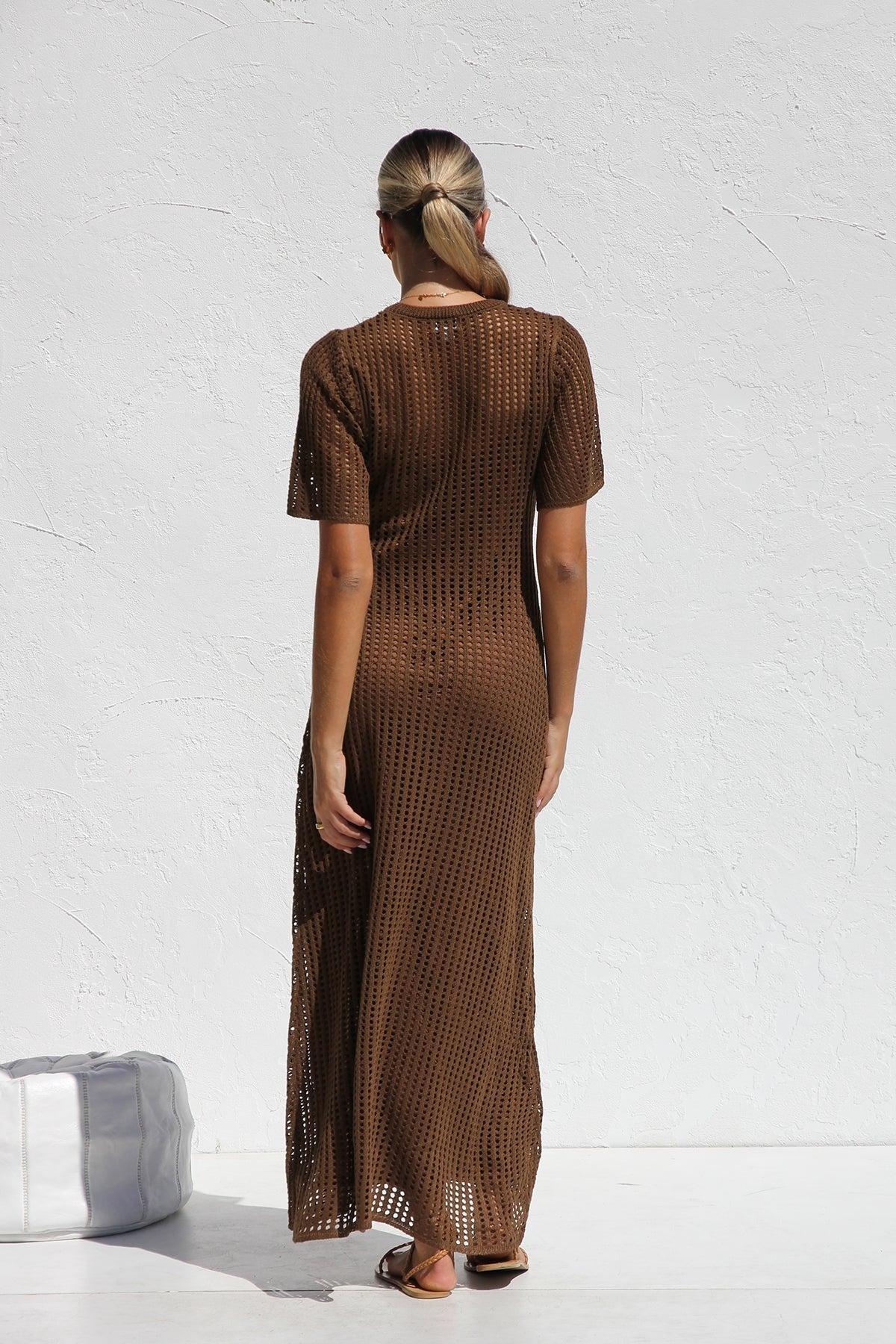ESSENTIAL - Airlie Crochet Maxi Dress - Natural
