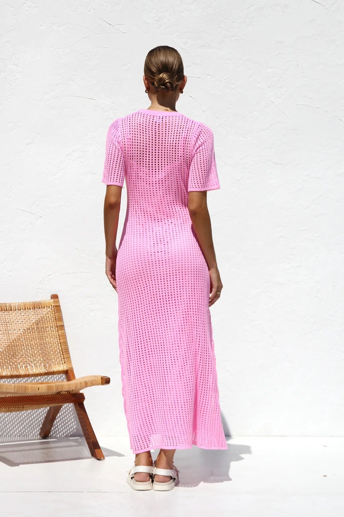 ESSENTIAL - Airlie Crochet Maxi Dress - Natural