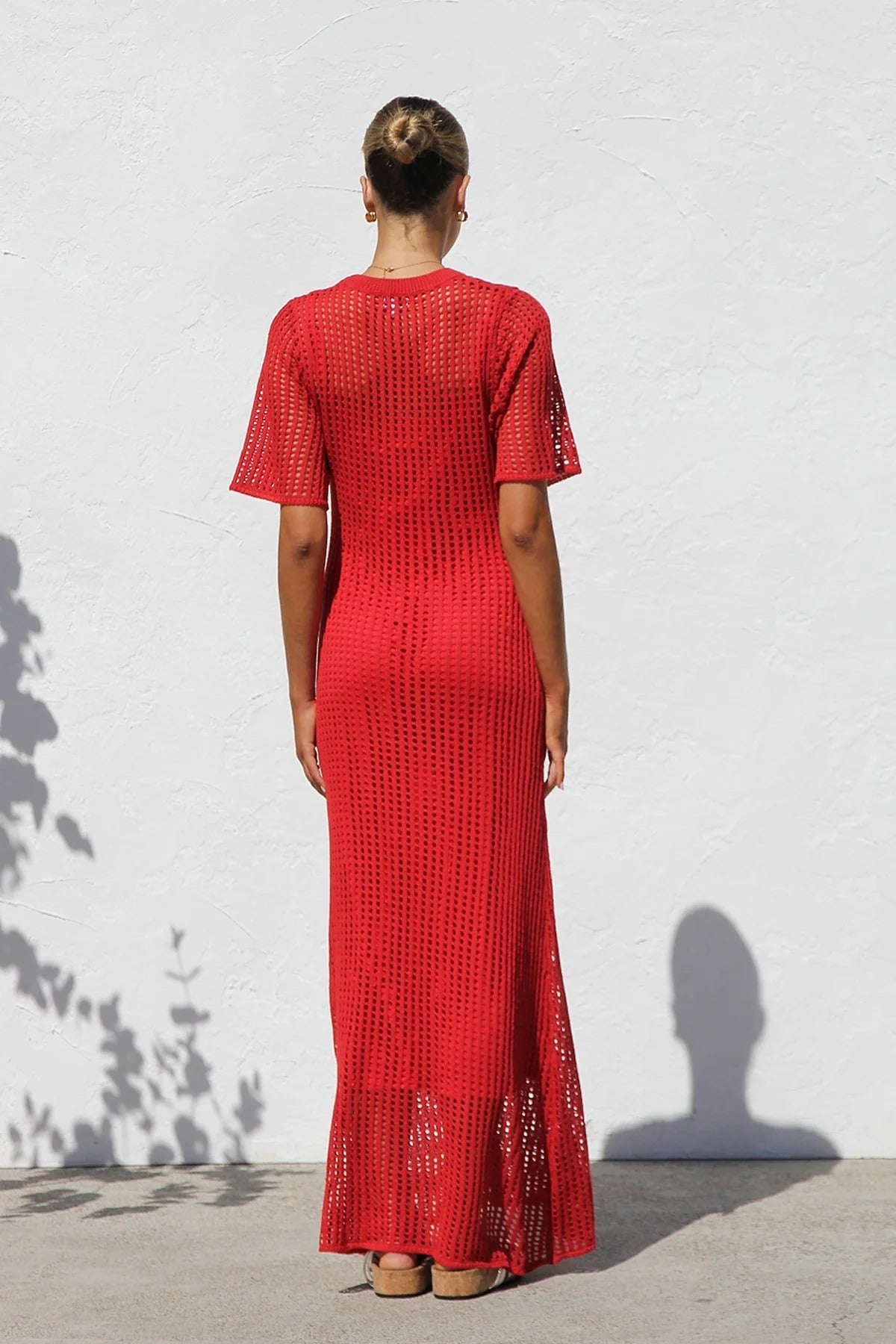 ESSENTIAL - Airlie Crochet Maxi Dress - Natural