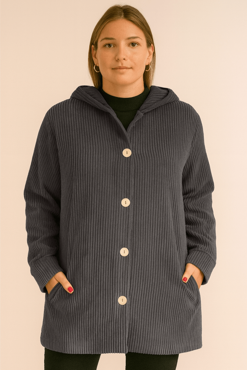 INDIE | VESTE À CAPUCHE EN CORDUROY