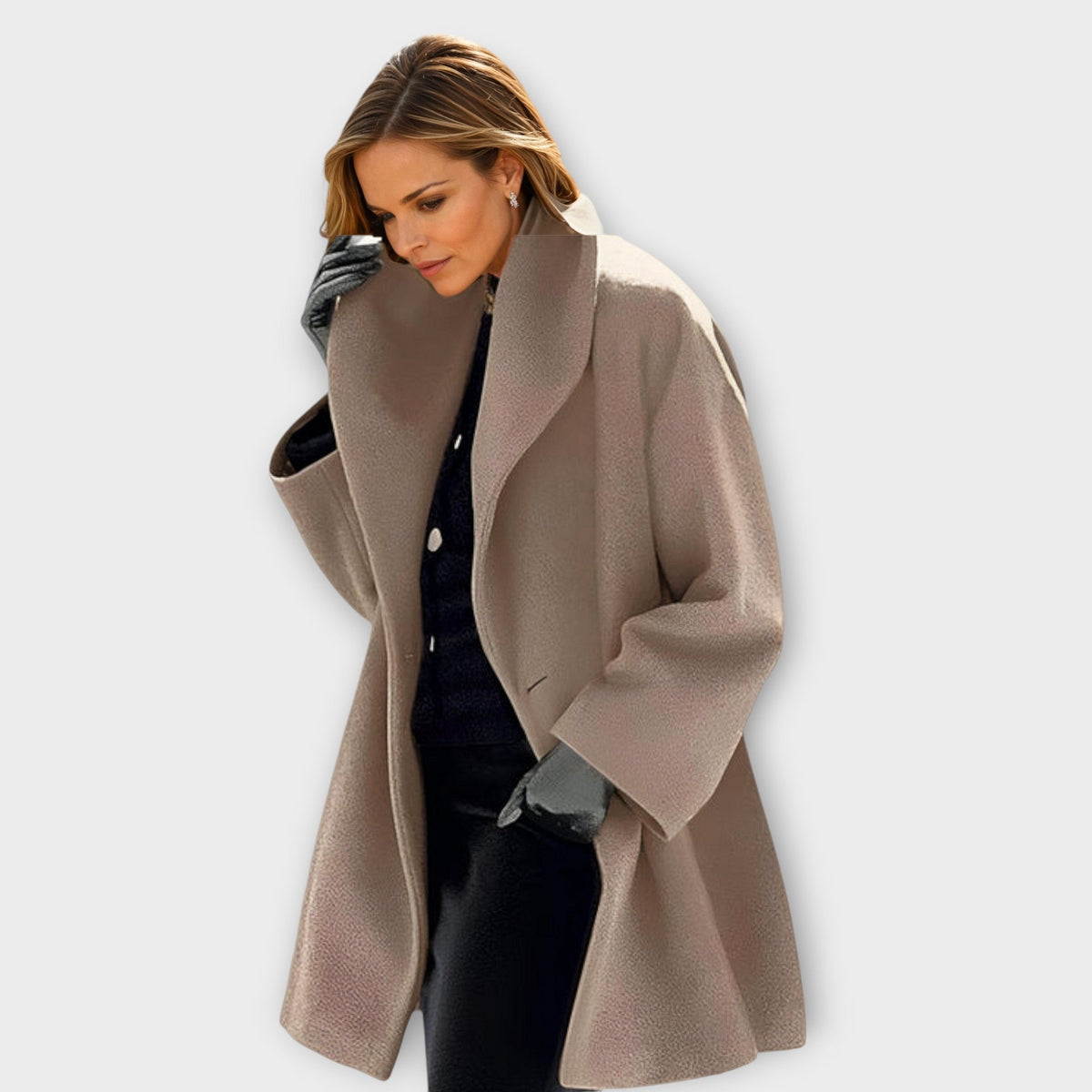 Emma - Manteau en Laine Coupe-Vent Premium