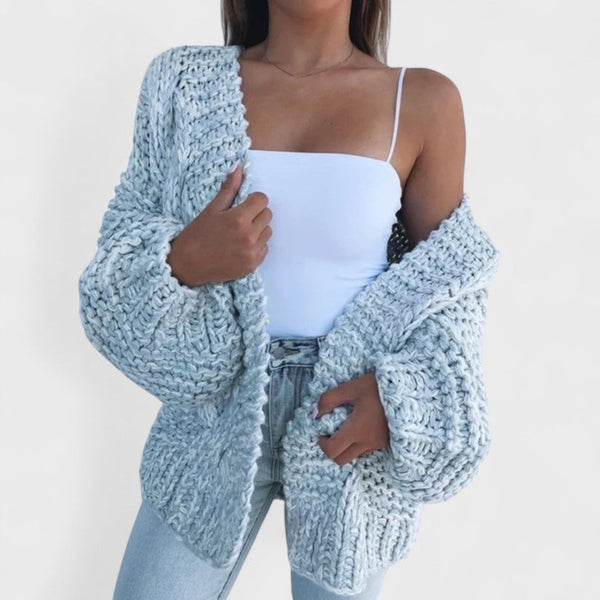 Eleanor – Cardigan Tricot Épais Détendu