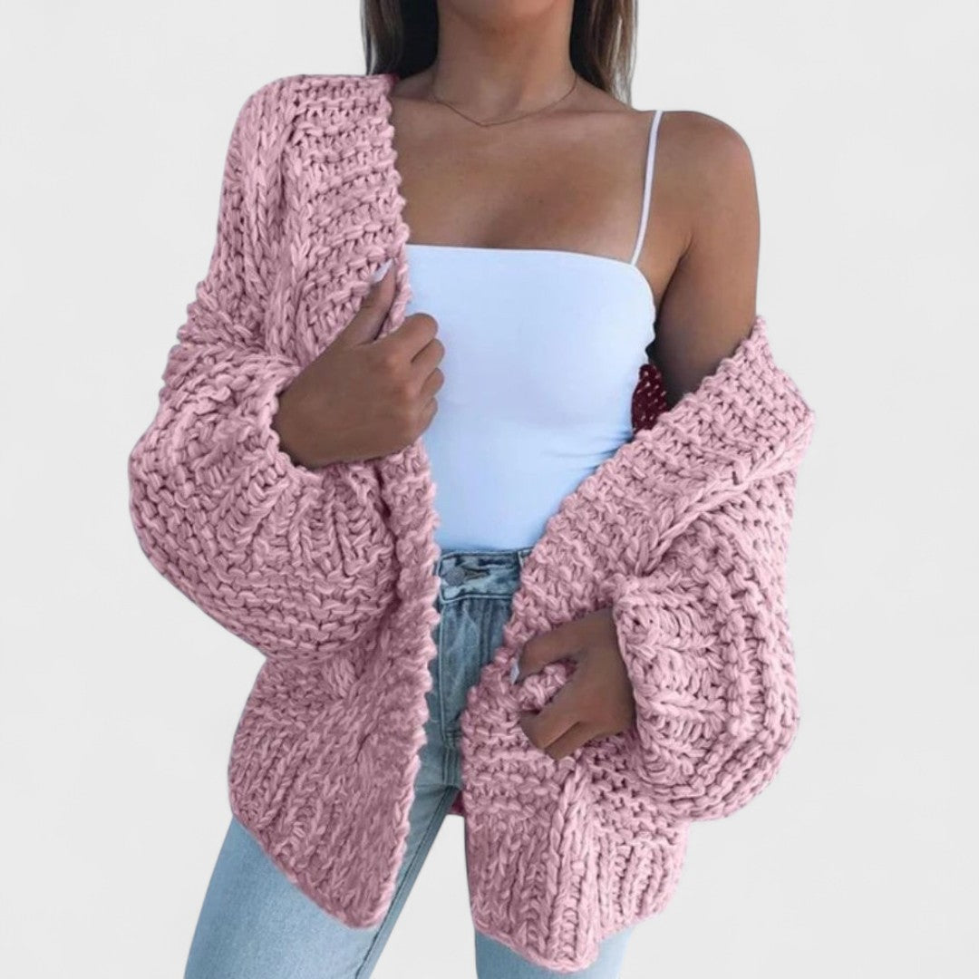 Eleanor – Cardigan Tricot Épais Détendu