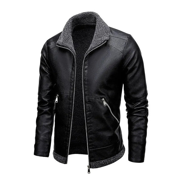 Veste en cuir molletonné Elegant