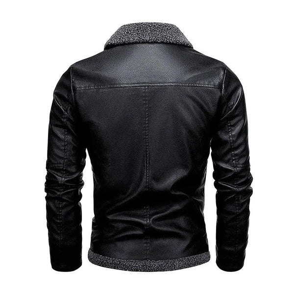 Veste en cuir molletonné Elegant