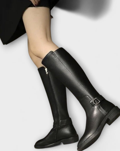 Mira - Bottes en Cuir Hautes jusqu'aux Genoux
