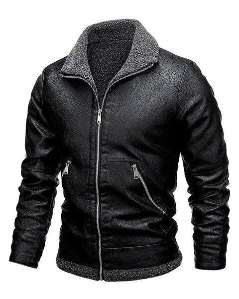 Veste en cuir molletonné Elegant