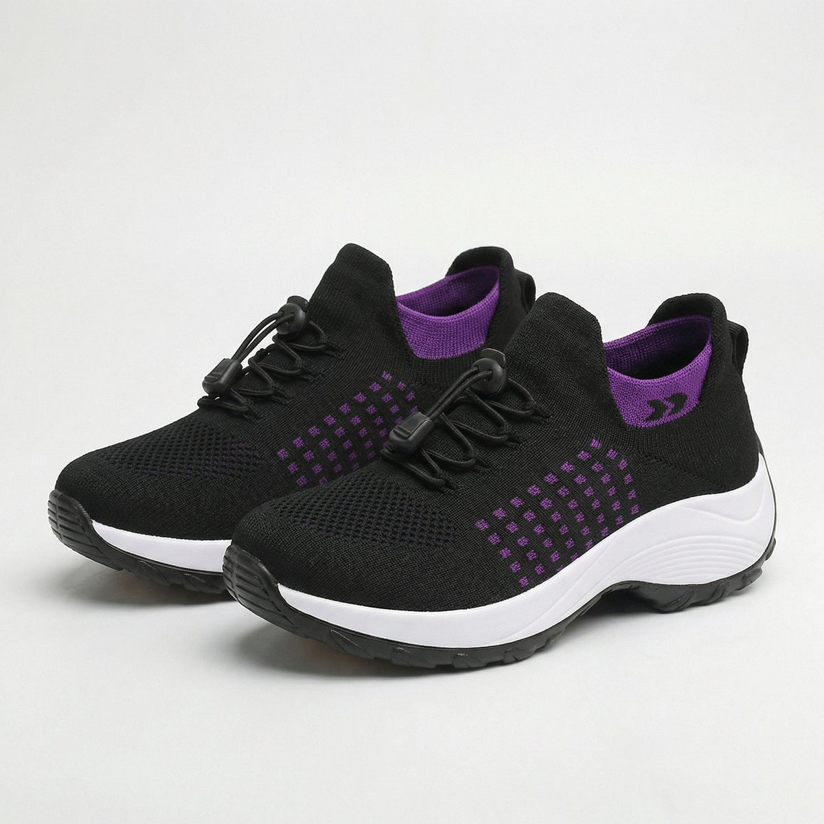 Ambulo Orthopaedic Shoes Knitted Fabric - Purple Black