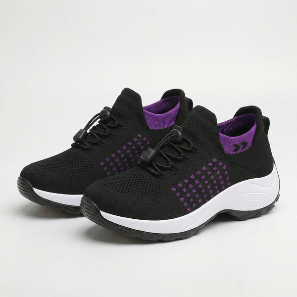 Ambulo Orthopaedic Shoes Knitted Fabric - Purple Black