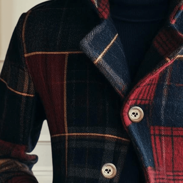 NATALIE | VESTE EN LAINE À CARREAUX CLASSIQUE