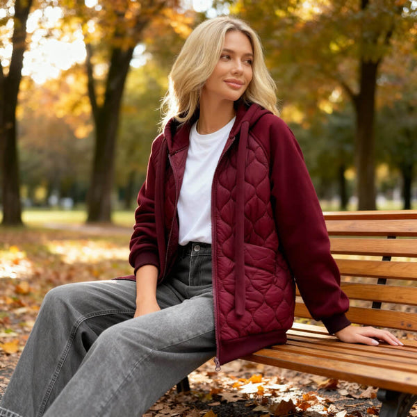 NATALIE | VESTE À CAPUCHE QUILTÉE