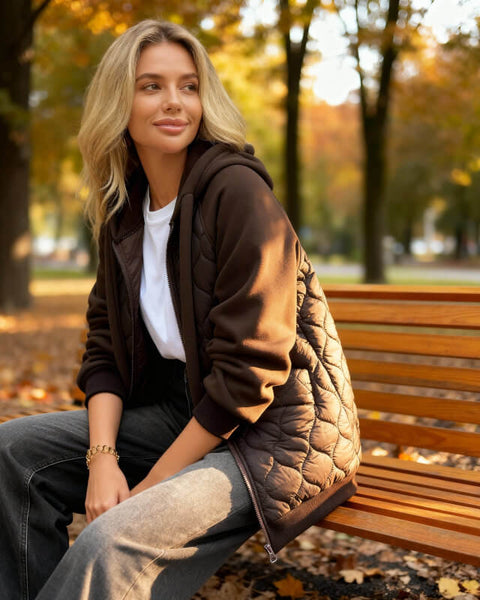 NATALIE | VESTE À CAPUCHE MATELASSÉE