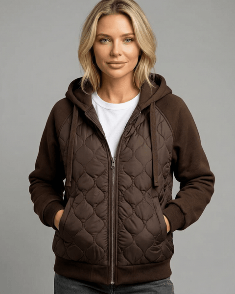 NATALIE | VESTE À CAPUCHE QUILTÉE