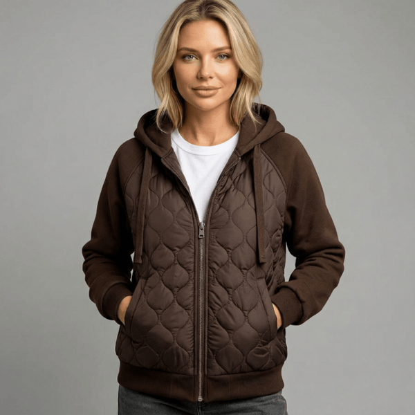 NATALIE | VESTE À CAPUCHE QUILTÉE