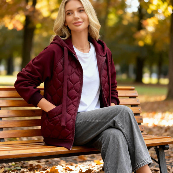NATALIE | VESTE À CAPUCHE MATELASSÉE