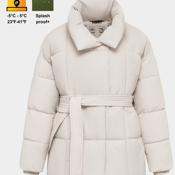 NOVA | VESTE PUFFER CEINTURÉE MI-LONGUE