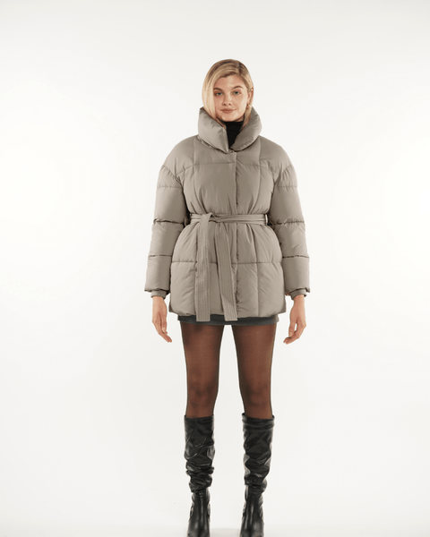 NOVA | VESTE PUFFER CEINTURÉE MI-LONGUE