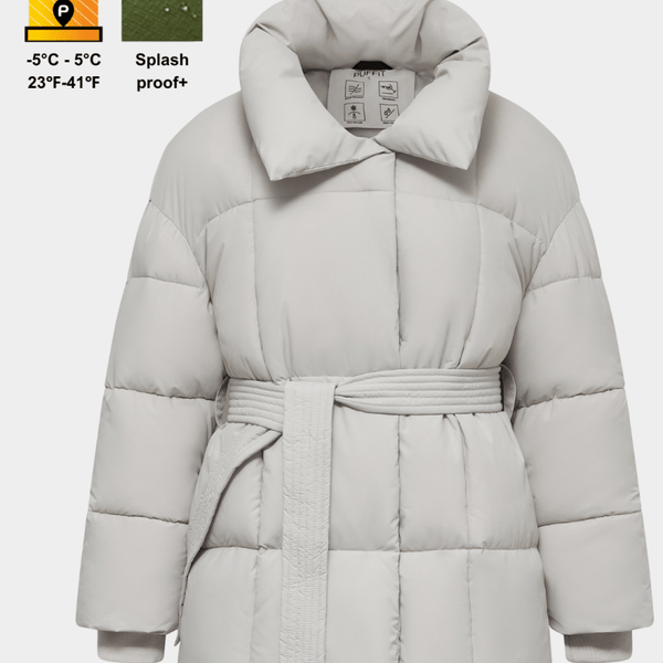 NOVA | VESTE PUFFER CEINTURÉE MI-LONGUE