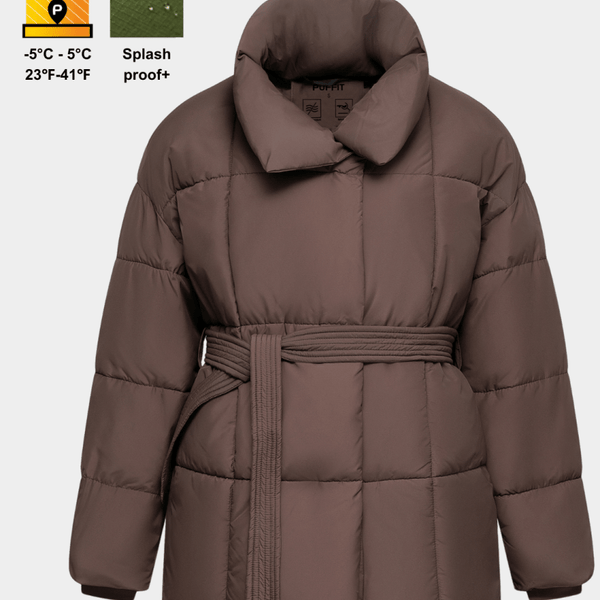 NOVA | VESTE PUFFER CEINTURÉE MI-LONGUE