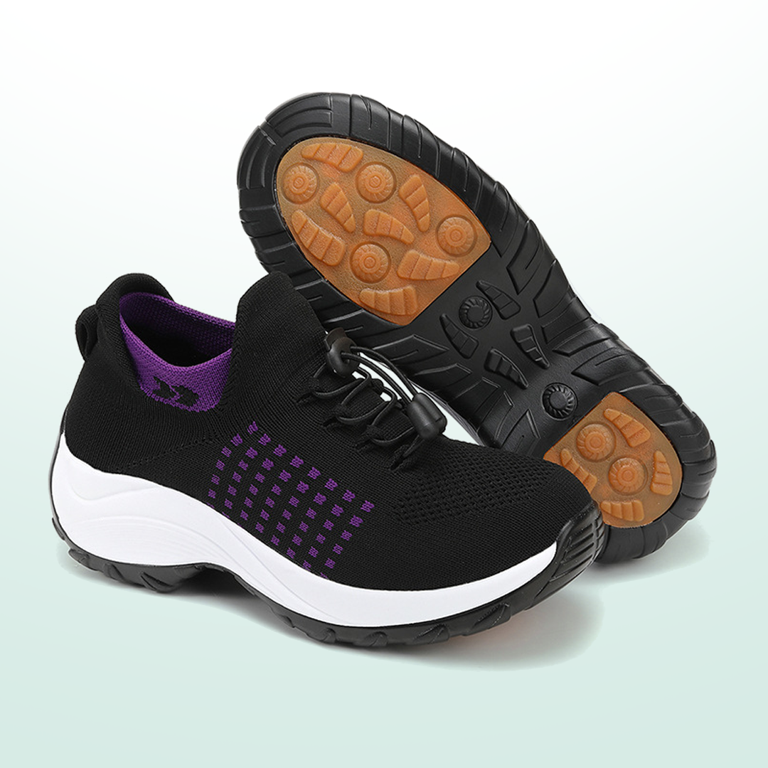Ambulo Orthopaedic Shoes Knitted Fabric - Purple Black