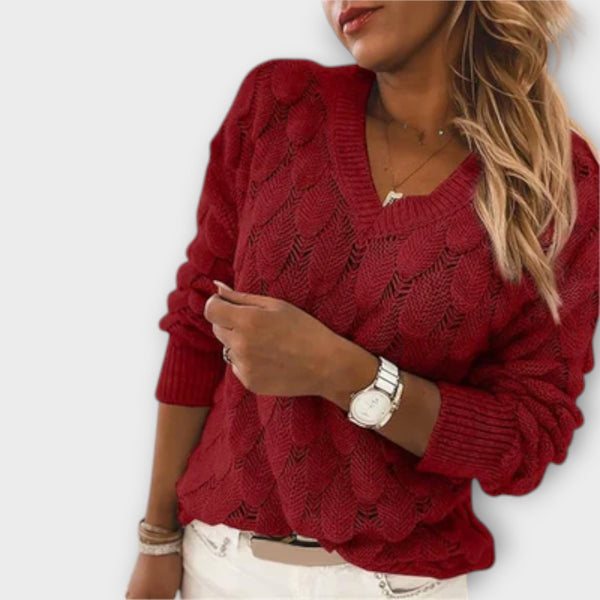 Carla | Pull à col en V élégant