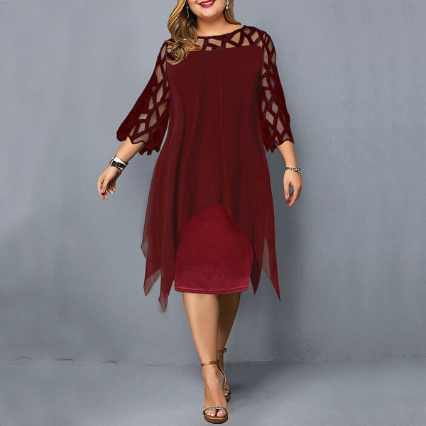 Kirsty | Robe Midi Chic Grande Taille Pour Femmes Modernes