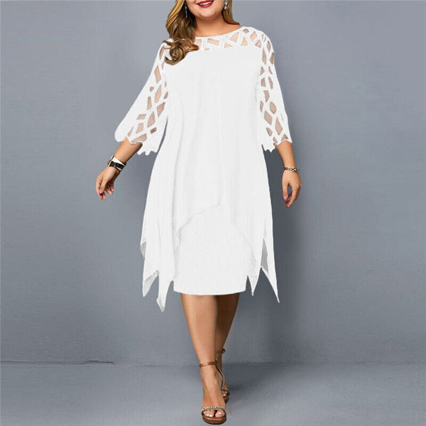 Kirsty | Robe Midi Chic Grande Taille Pour Femmes Modernes