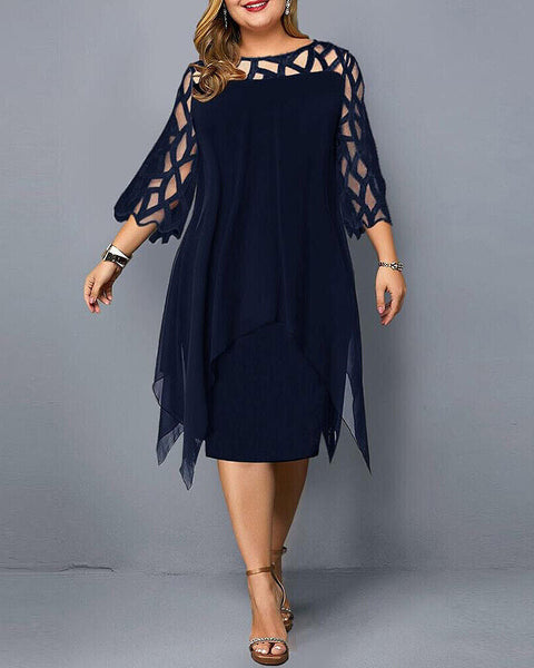 Kirsty | Robe Midi Chic Grande Taille Pour Femmes Modernes
