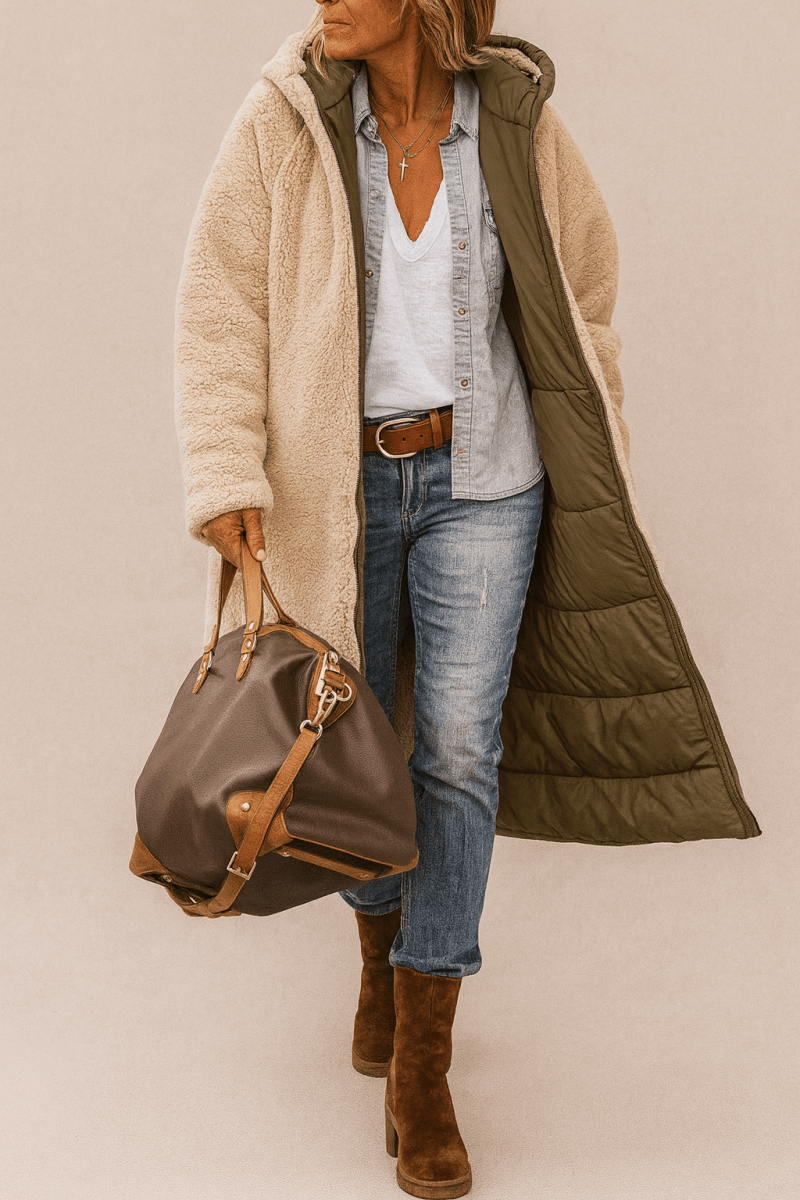 SASHA | MANTEAU RÉVERSIBLE DOUX
