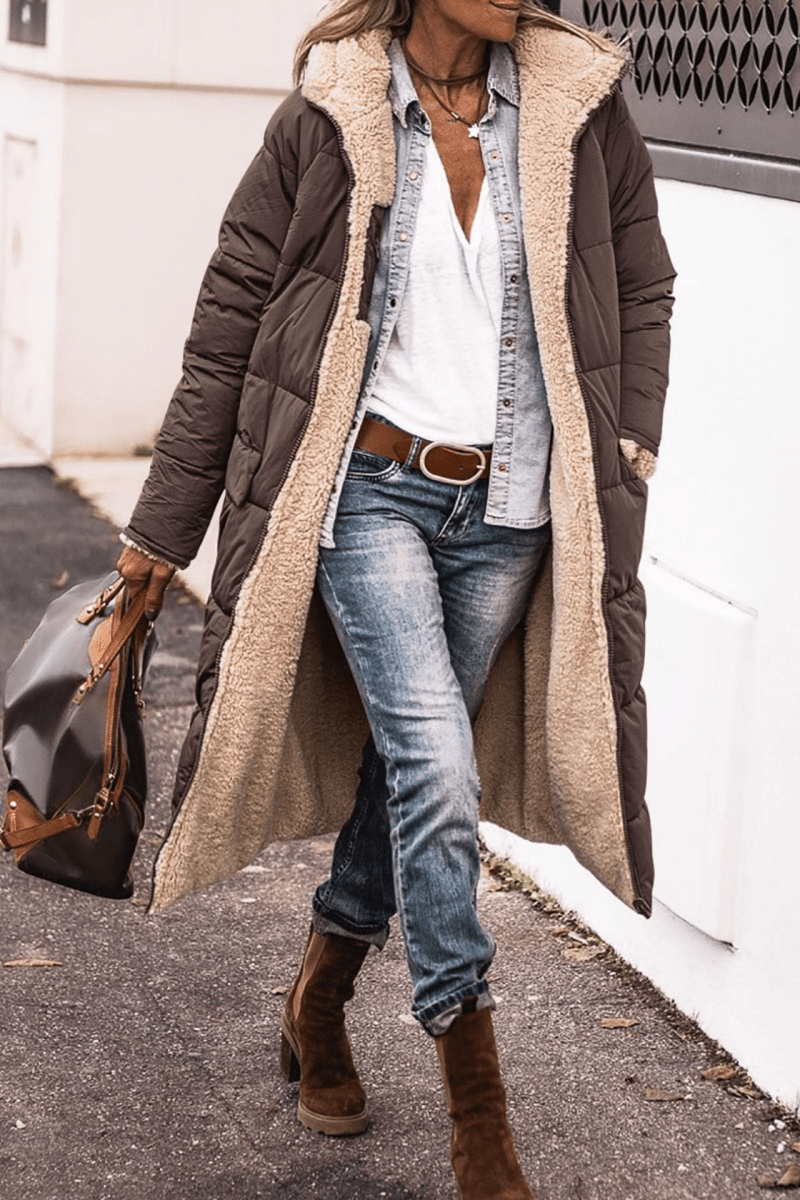 SASHA | MANTEAU RÉVERSIBLE DOUX