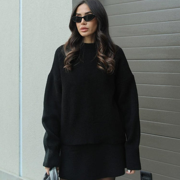 Esme |  A cozy sweater and a flowy flattering skirt