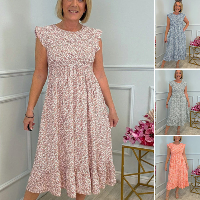 Lidya - Elegant Floral Print Dress