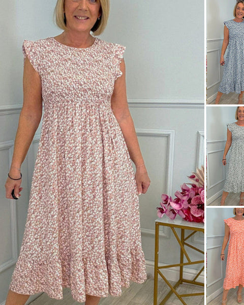 Lidya - Elegant Floral Print Dress