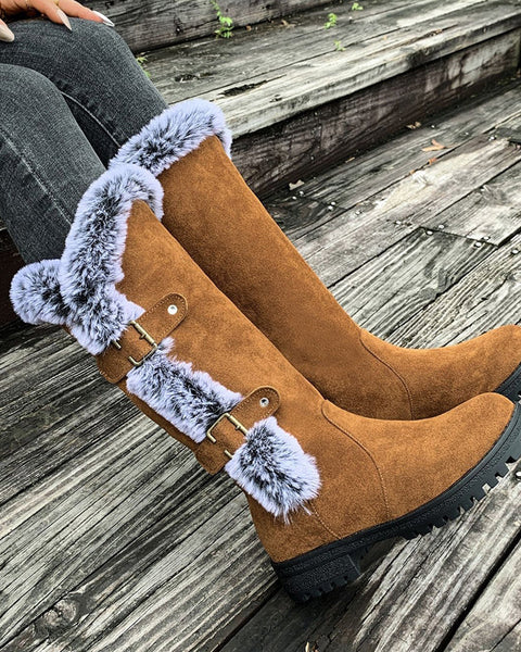 Willow Lane | Bottes d'hiver mi-mollet avec doublure en peluche