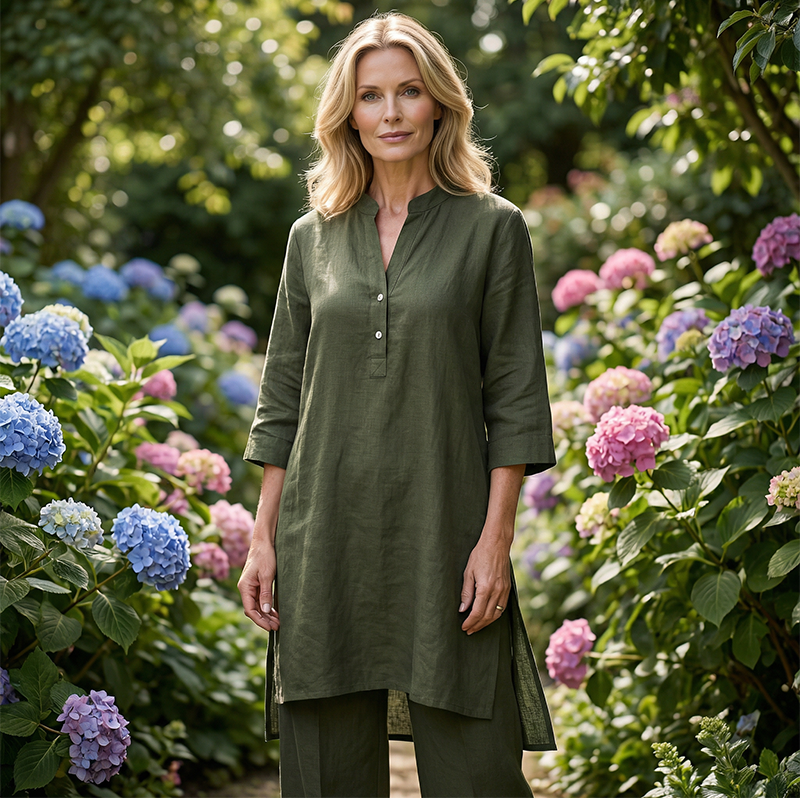 Melissa | Ensemble composé d'un haut unicolore et d'un pantalon ample