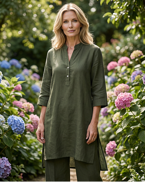 Melissa | Ensemble composé d'un haut unicolore et d'un pantalon ample
