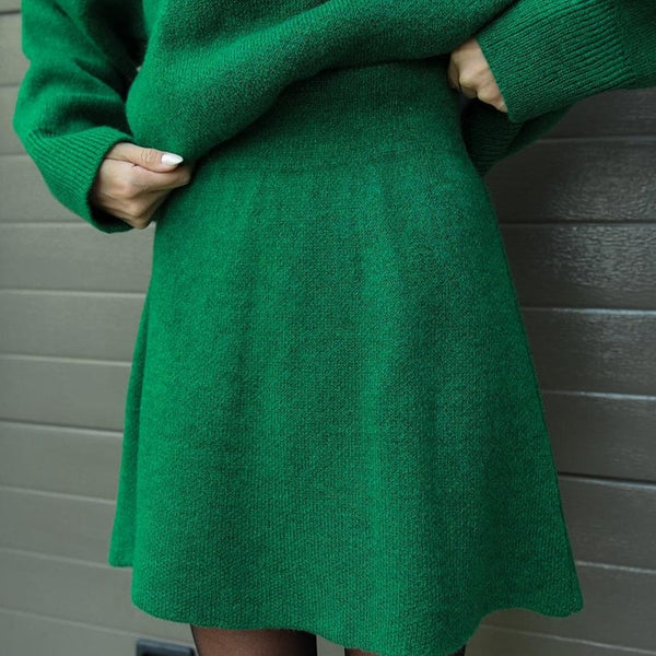 Esme |  A cozy sweater and a flowy flattering skirt